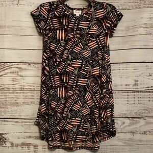 LuLaRoe Kids Scarlett Dress with Flag Pattern